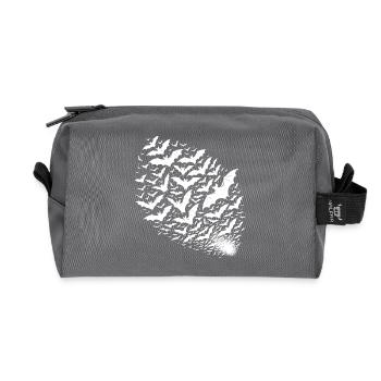 Flying bats as a large swarm - Recycled Toiletry Zip Bag - anthracite - Front