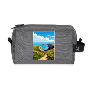 Channel Islands National Park California Travel - Recycled Toiletry Zip Bag - anthracite - Front