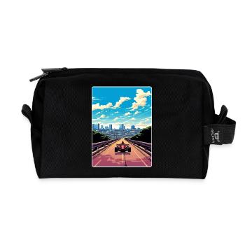 Austin Circuit Motorsport Race Texas Affiche de voyage - Trousse de toilette en tissu recyclé - noir - Devant