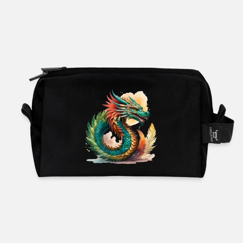 Kukulcán - Recycled Toiletry Zip Bag - black