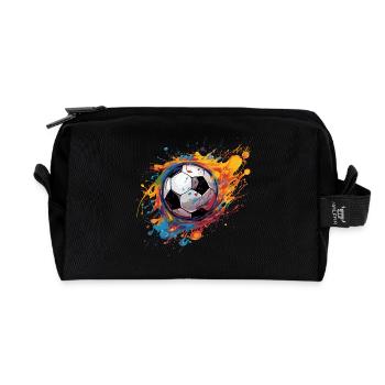 Football - Trousse de toilette en tissu recyclé - noir - Devant