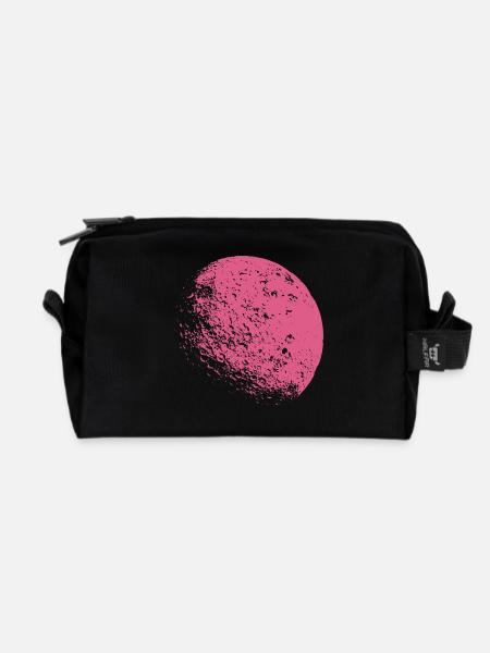 Rosa Mond - Recycelte Kulturtasche - Schwarz