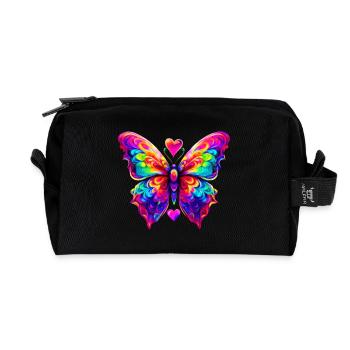Papillon Haut en Couleurs - Trousse de toilette en tissu recyclé - noir - Devant