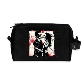 L’amour éternel du rock’n roll - Trousse de toilette en tissu recyclé - noir - Devant