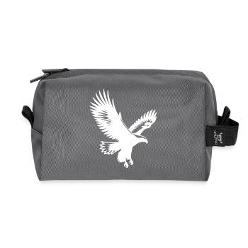 Steinadler segelt auf breiten Schwingen - Recycelte Kulturtasche - Anthrazit - Vorne