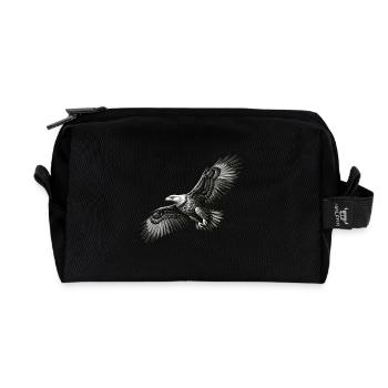 Seeadler im Flug - ein Symbol der Freiheit - Recycelte Kulturtasche - Schwarz - Vorne