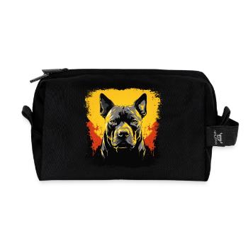 American Staffordshire Terrier - Recycled Toiletry Zip Bag - black - Front