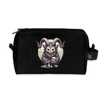 Dunkler Krampus Gothic Illustration - Recycelte Kulturtasche - Schwarz - Vorne