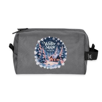Winter Magic is in the Air – Winterlandschaft - Recycelte Kulturtasche - Anthrazit - Vorne