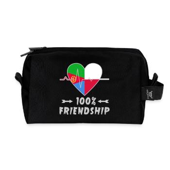 Eritrea und Polen 100% Freundschaft - Recycelte Kulturtasche - Schwarz - Vorne