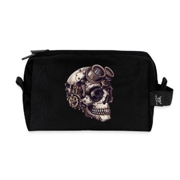 Dieselpunk Zombie Totenkopf - Recycelte Kulturtasche - Schwarz - Vorne