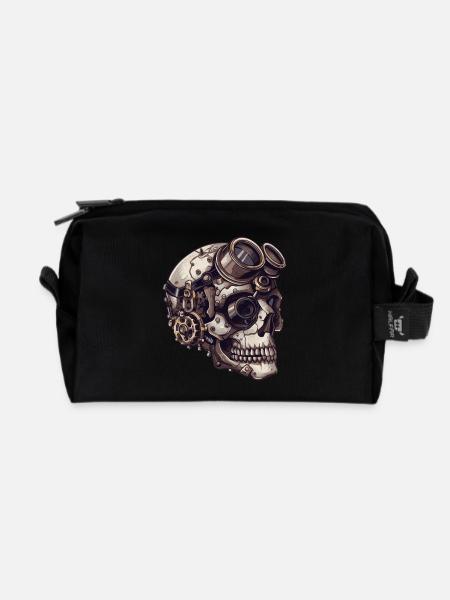Dieselpunk Zombie Totenkopf - Recycelte Kulturtasche - Schwarz