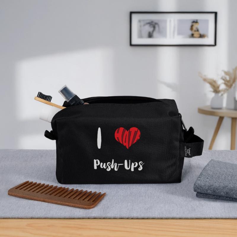 No Hate Dislike Stop Hate Anti Hate Recycled Toiletry Zip Bag