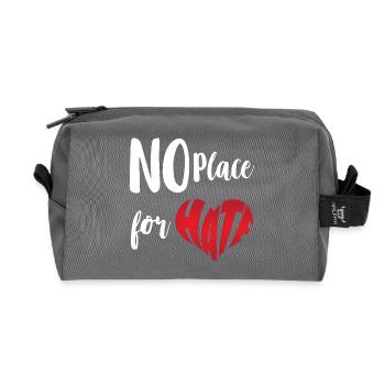 Pas de place pour la haine Stop Hate Anti Hate - Trousse de toilette en tissu recyclé - anthracite - Devant