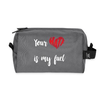 La haine est mon carburant Stop Hate Anti Hate - Trousse de toilette en tissu recyclé - anthracite - Devant