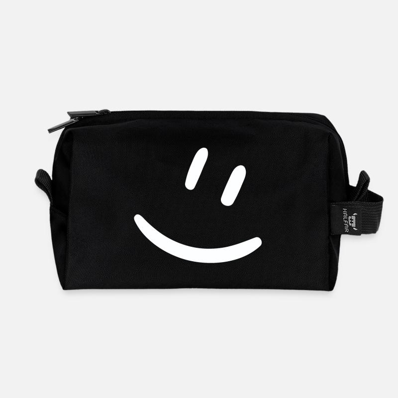 T-Shirt mit einem Lächeln - Recycelte Kulturtasche - Schwarz