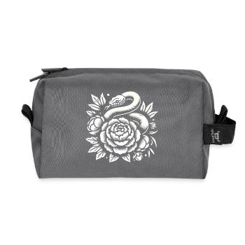 Elegantes Schlangenflorales Vektor-Design - Recycelte Kulturtasche - Anthrazit - Vorne