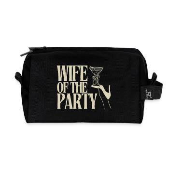 Épouse du parti Martini Design - Trousse de toilette en tissu recyclé - noir - Devant