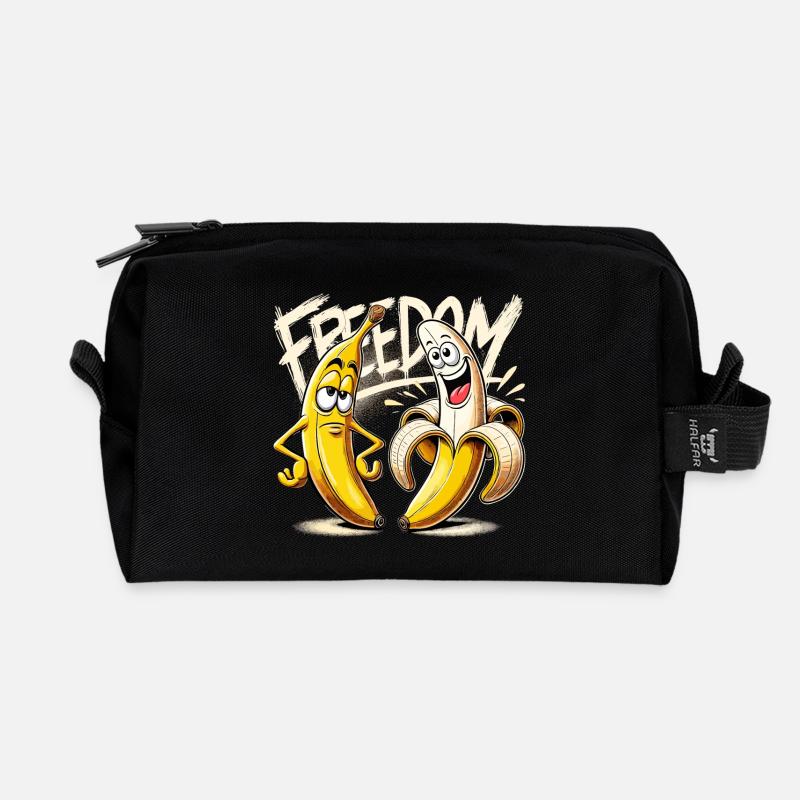 Freiheit Banane Geschenk - Recycelte Kulturtasche - Schwarz