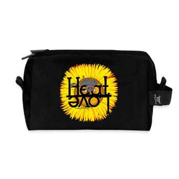 Sommer-Katze Heat Love - Recycelte Kulturtasche - Schwarz - Vorne