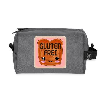 GLUTENUNVERTRÄGLICHKEIT GLUTENFREI ZÖLIAKIE - Recycelte Kulturtasche - Anthrazit - Vorne