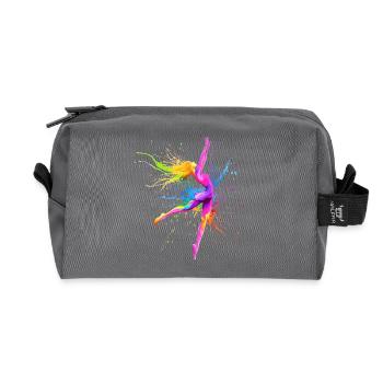 Buntes Tanzen Tänzerin Tanzlehrer Geschenk - Recycelte Kulturtasche - Anthrazit - Vorne