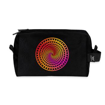 crazy Dots - Recycelte Kulturtasche - Schwarz - Vorne