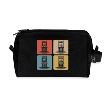 Machines de jeux rétro des années 80 - Trousse de toilette en tissu recyclé - noir - Devant