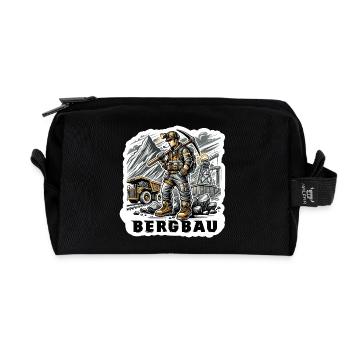 Harte Arbeit im Bergbau - Recycelte Kulturtasche - Schwarz - Vorne