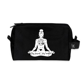 Yoga Kunst #13 - Recycelte Kulturtasche - Schwarz - Vorne
