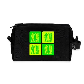 Döner Kebab Retro - Trousse de toilette en tissu recyclé - noir - Devant