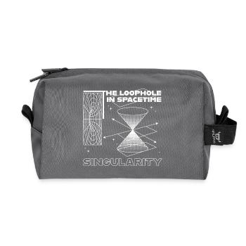 Singularity in the space-time hole - Recycled Toiletry Zip Bag - anthracite - Front