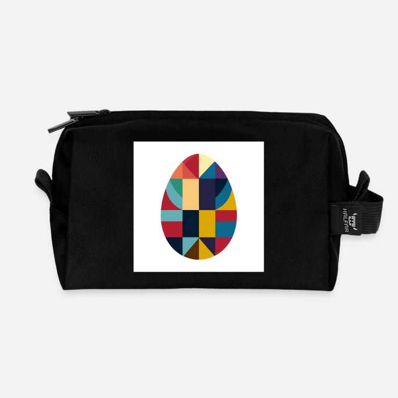 Osterei Design No.06 - Recycelte Kulturtasche - Schwarz