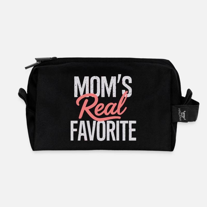 Mom's Real Favorite - Recycled Toiletry Zip Bag - black