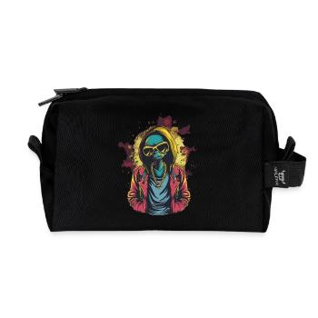 Cooles Alien - Recycelte Kulturtasche - Schwarz - Vorne