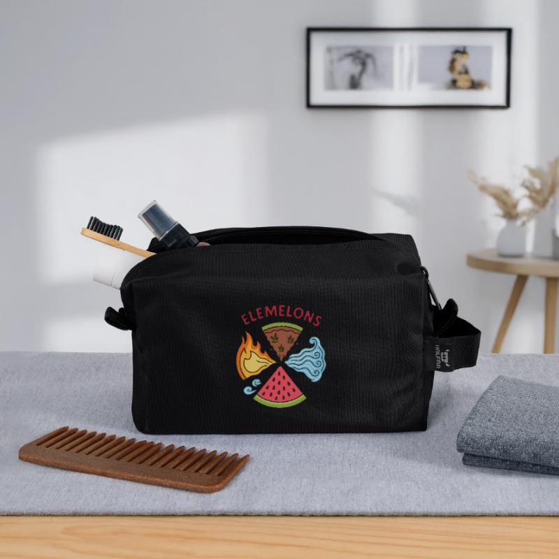 Elemelons Conception élémentaire de pastèque Trousse de toilette en tissu recyclé