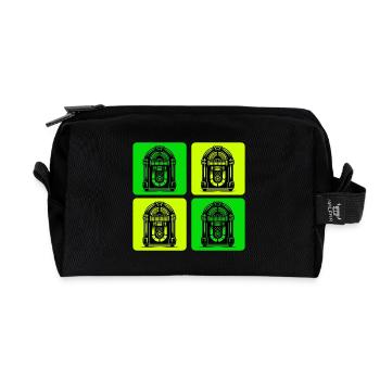 Retro Jukebox Style - Recycelte Kulturtasche - Schwarz - Vorne