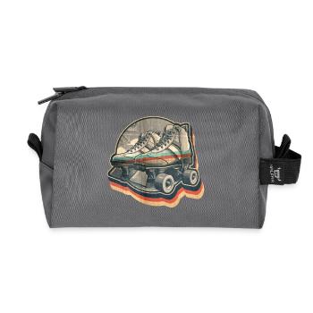 Vintage Sommer Retro Disco Grafikdesign Rollschuh - Recycelte Kulturtasche - Anthrazit - Vorne