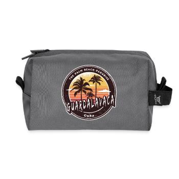 Guardalavaca Palmen und Strand Design - Recycelte Kulturtasche - Anthrazit - Vorne