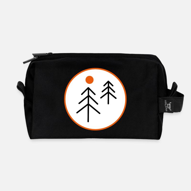 Tree - Recycled Toiletry Zip Bag - black