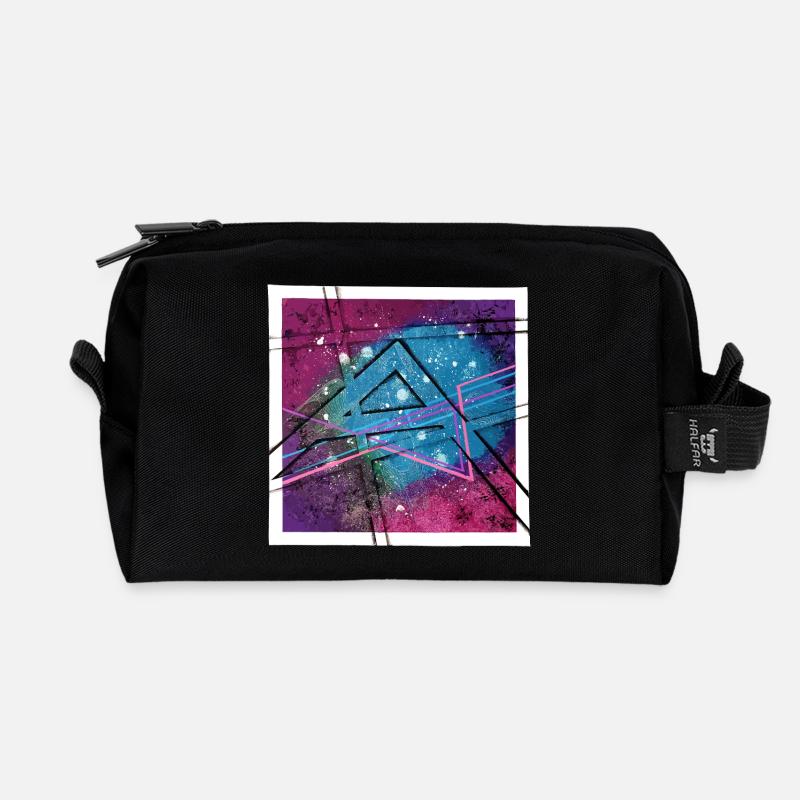 Abstrakte Kunst - Recycelte Kulturtasche - Schwarz