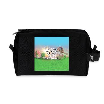 Kunst als Flucht Inspirierendes Design - Recycelte Kulturtasche - Schwarz - Vorne