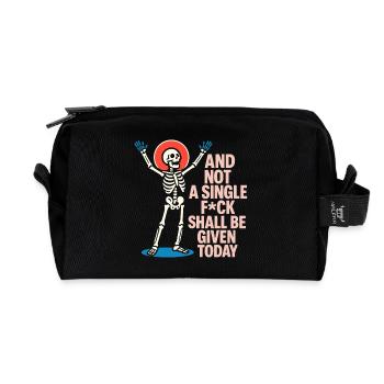 Lebendiges Skelett Celebration Design - Recycelte Kulturtasche - Schwarz - Vorne