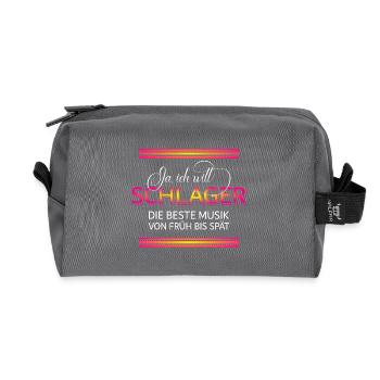 Schlager Ja ich will - Trousse de toilette en tissu recyclé - anthracite - Devant