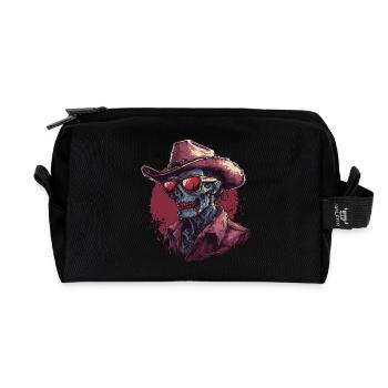 Creepy Cowboy - Recycled Toiletry Zip Bag - black - Front