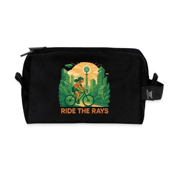 Ride the Rays - Recycled Toiletry Zip Bag - black - Front
