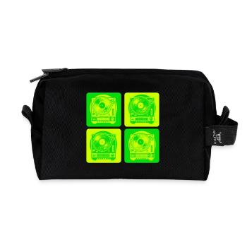 Turntable Style - Recycled Toiletry Zip Bag - black - Front