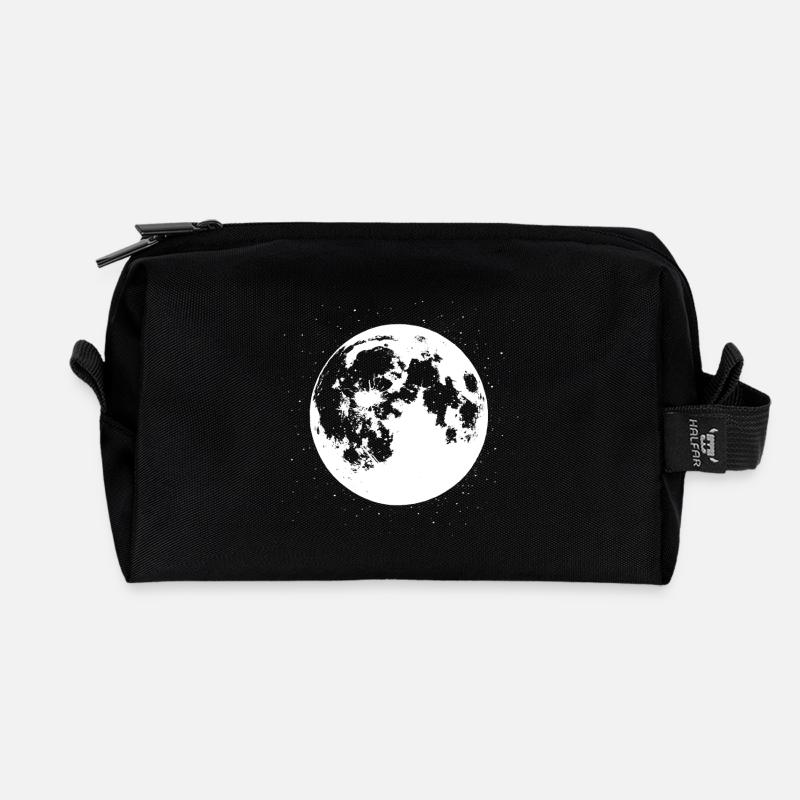 Vollmond-Vibes - Recycelte Kulturtasche - Schwarz