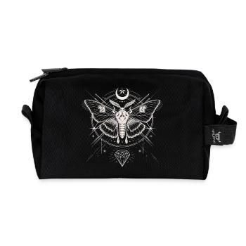Papillons de nuit mystiques Géométrie Ésotérique - Trousse de toilette en tissu recyclé - noir - Devant