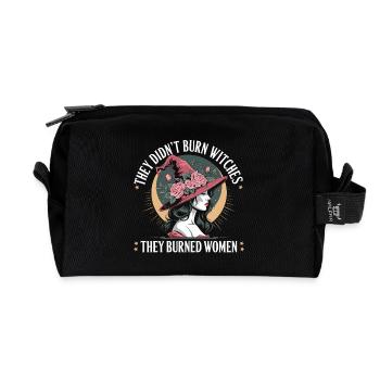 They Burned Women: Flower Witch - Recycled Toiletry Zip Bag - black - Front